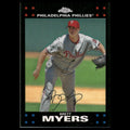 Brett Myers #217 2007 Topps Chrome Refractor Philadelphia Phillies Baseball Card