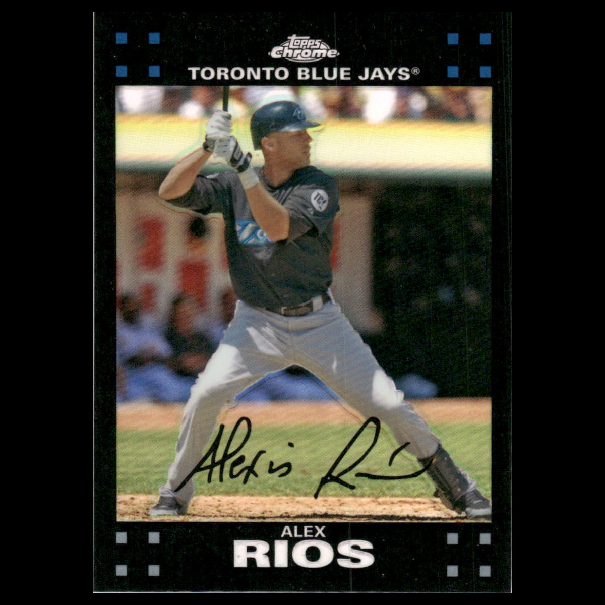 Alex Rios #224 2007 Topps Chrome Refractor Toronto Blue Jays Baseball Card MLB