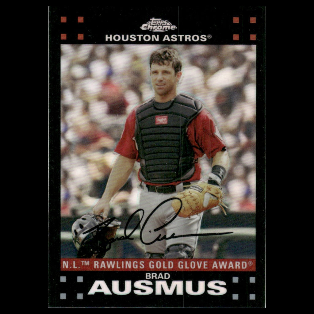 Brad Ausmus #267 2007 Topps Chrome Refractor Houston Astros Baseball Card MLB NM