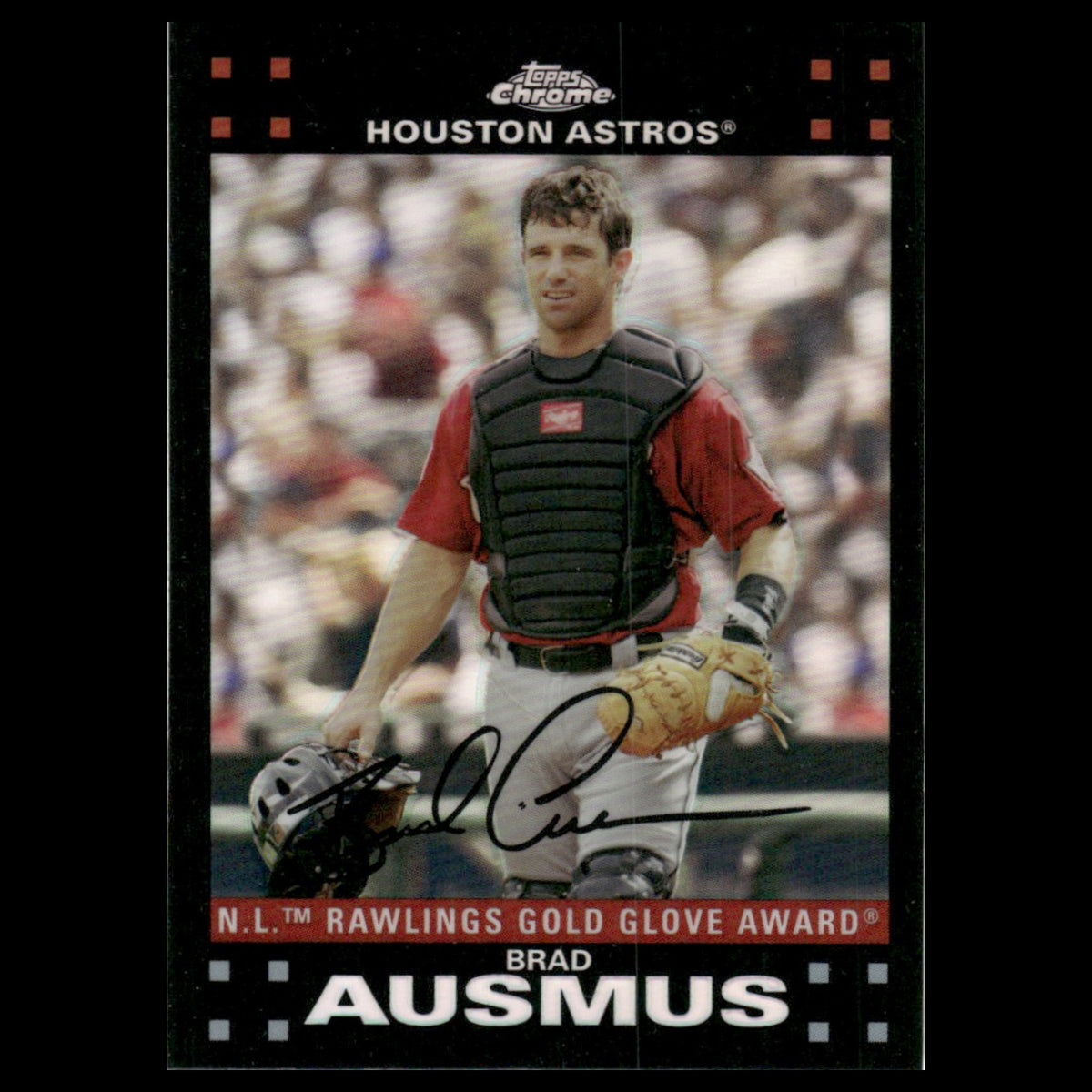 Brad Ausmus #267 2007 Topps Chrome Refractor Houston Astros Baseball Card MLB NM