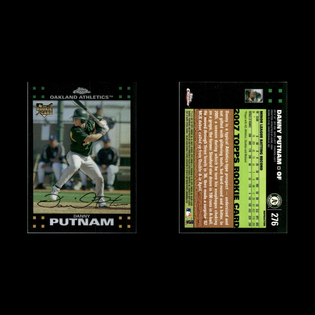 Danny Putnam Rookie #276 2007 Topps Chrome Refractor Oakland Athletics Baseball