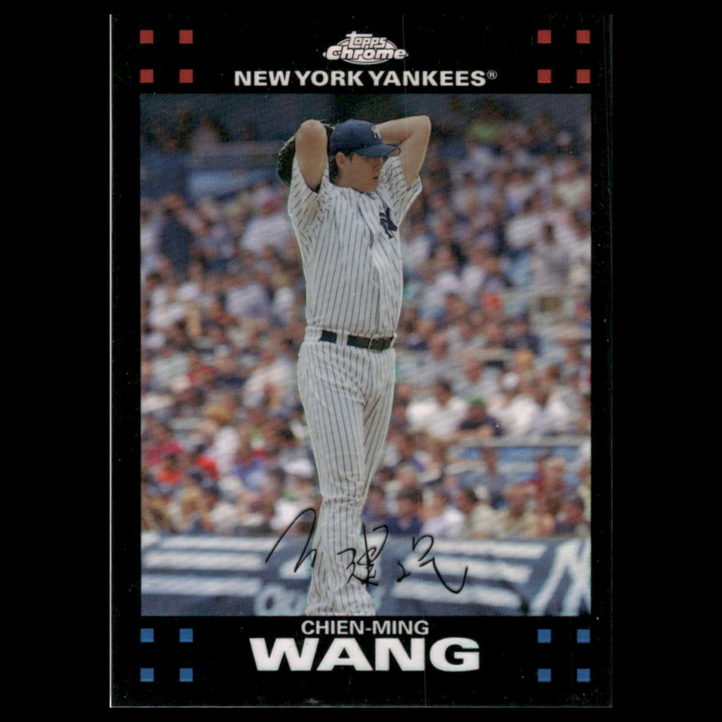 Chien-Ming Wang #80 2007 Topps Chrome Refractor New York Yankees Baseball Card