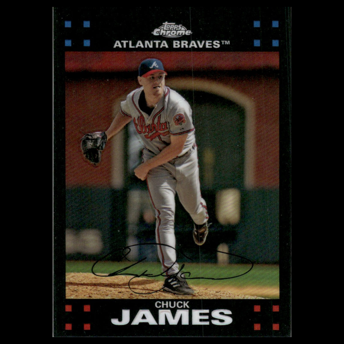 Chuck James #90 2007 Topps Chrome Refractor Atlanta Braves Baseball Card MLB NM
