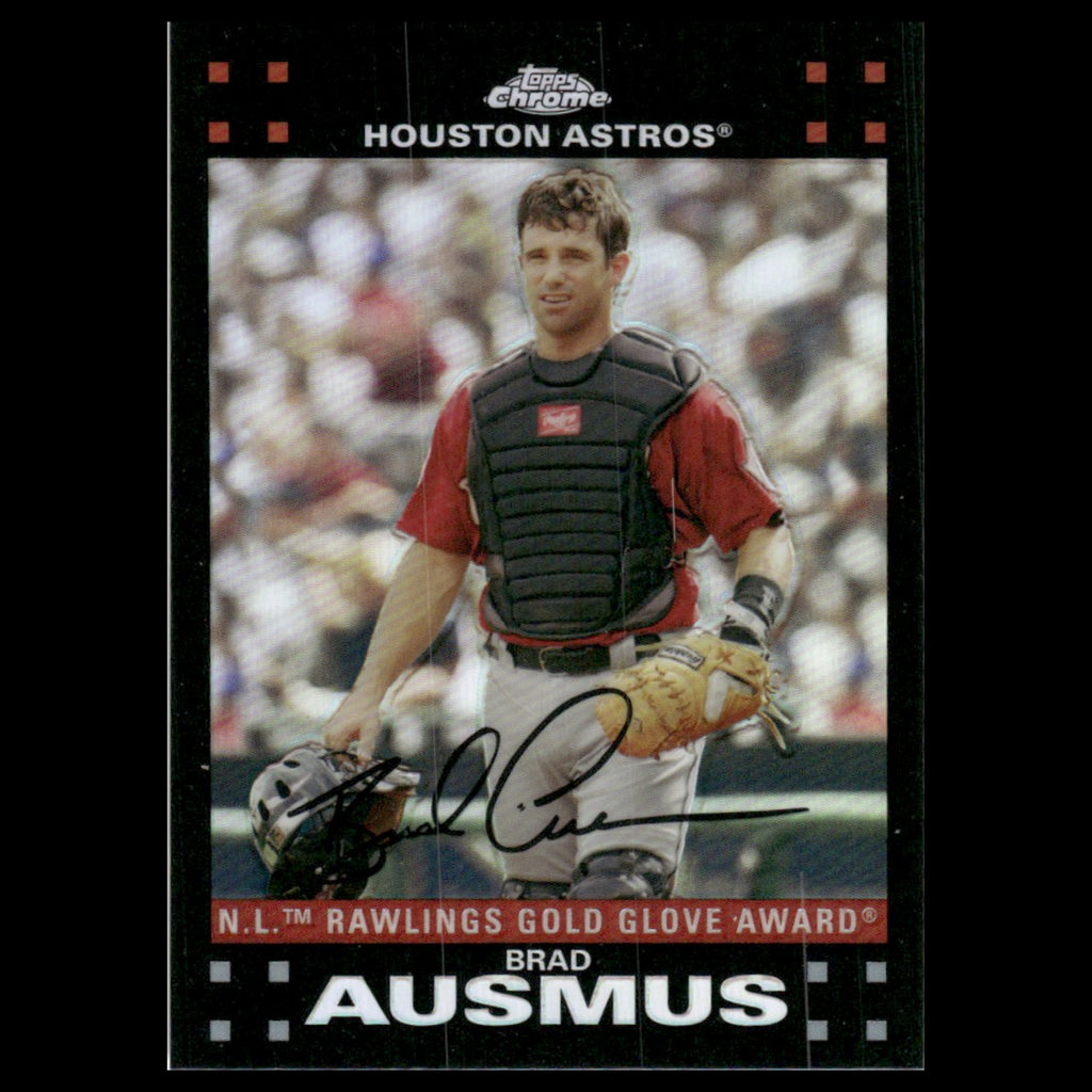 Brad Ausmus #267 2007 Topps Chrome Refractor Houston Astros Baseball Card MLB NM