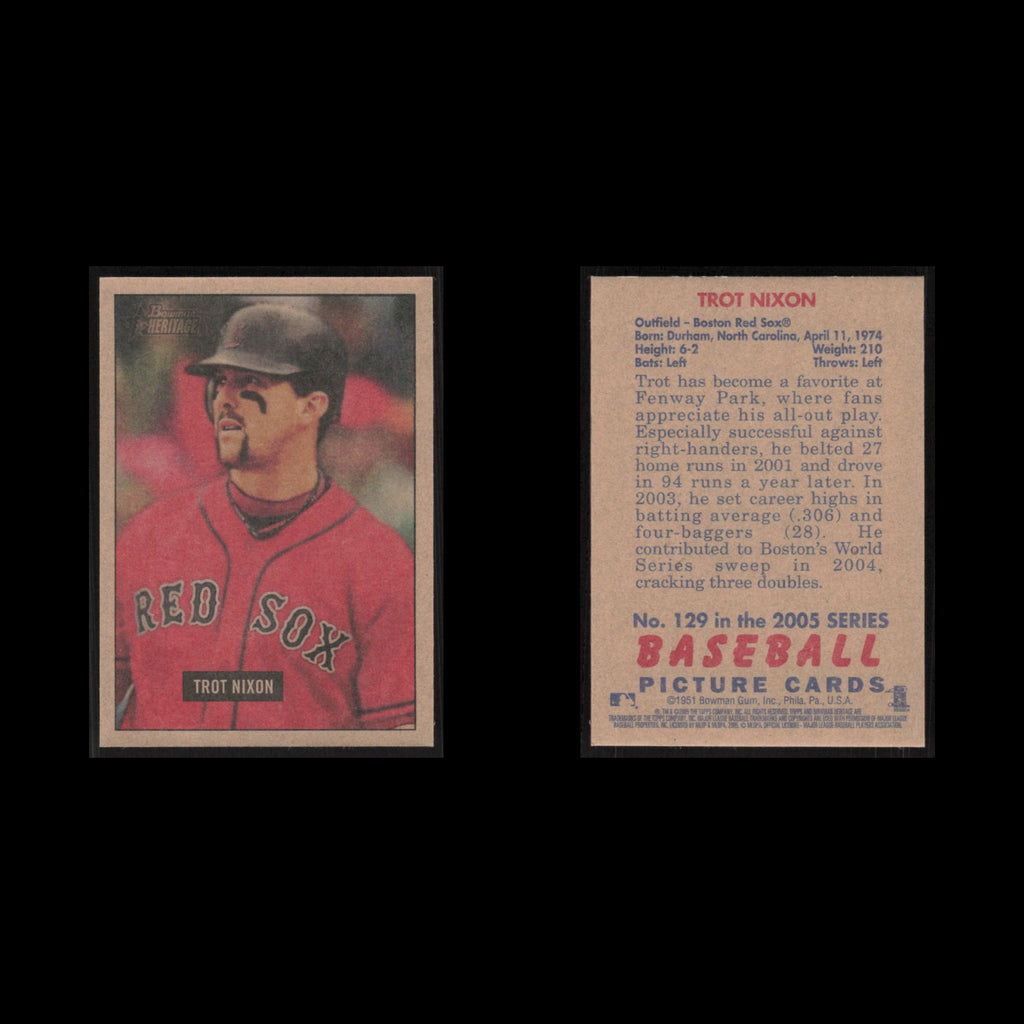 Trot Nixon #129 2005 Bowman Heritage Boston Red Sox Baseball Card MLB NM