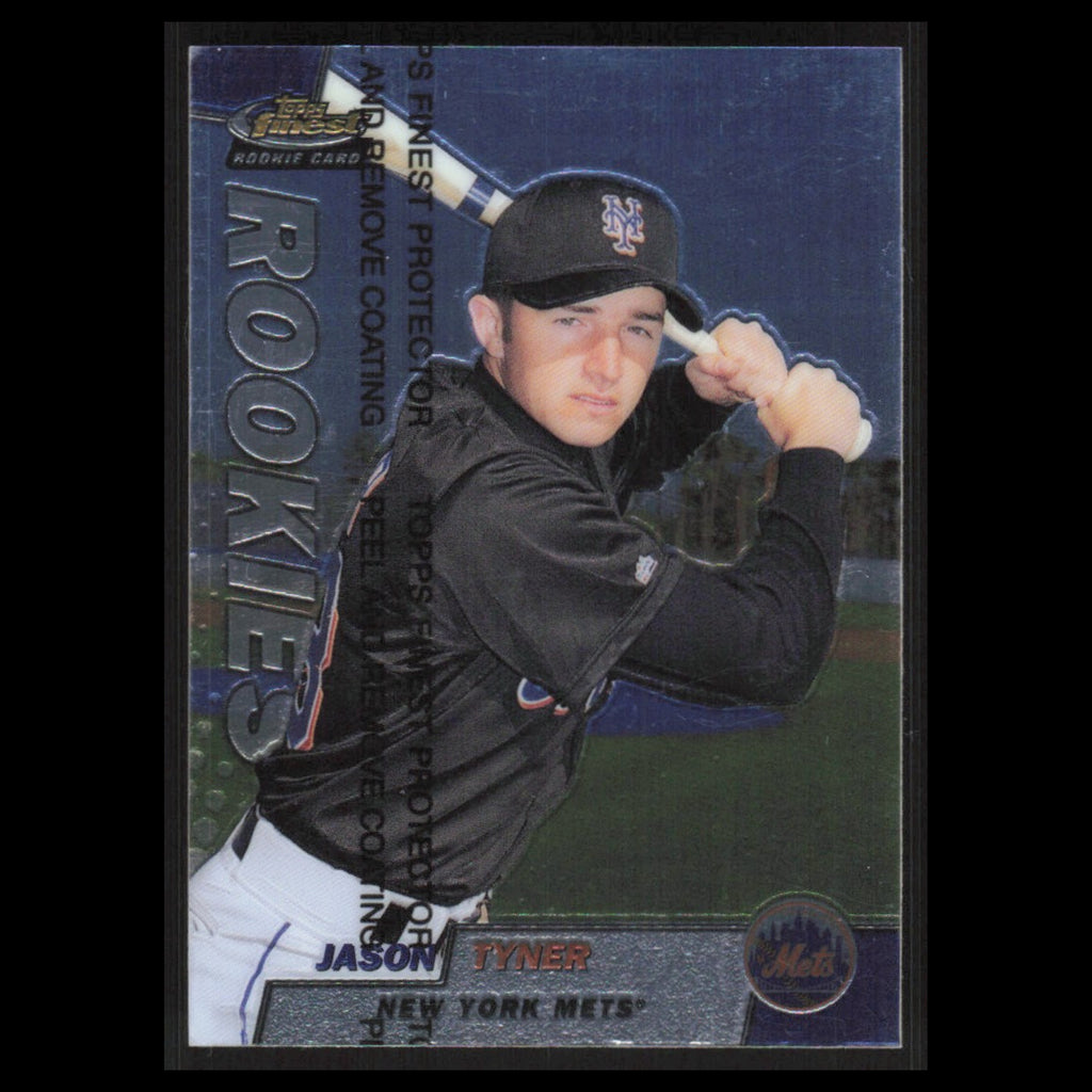 Jason Tyner Rookie #298 1999 Topps Finest w Coating New York Mets Baseball Card