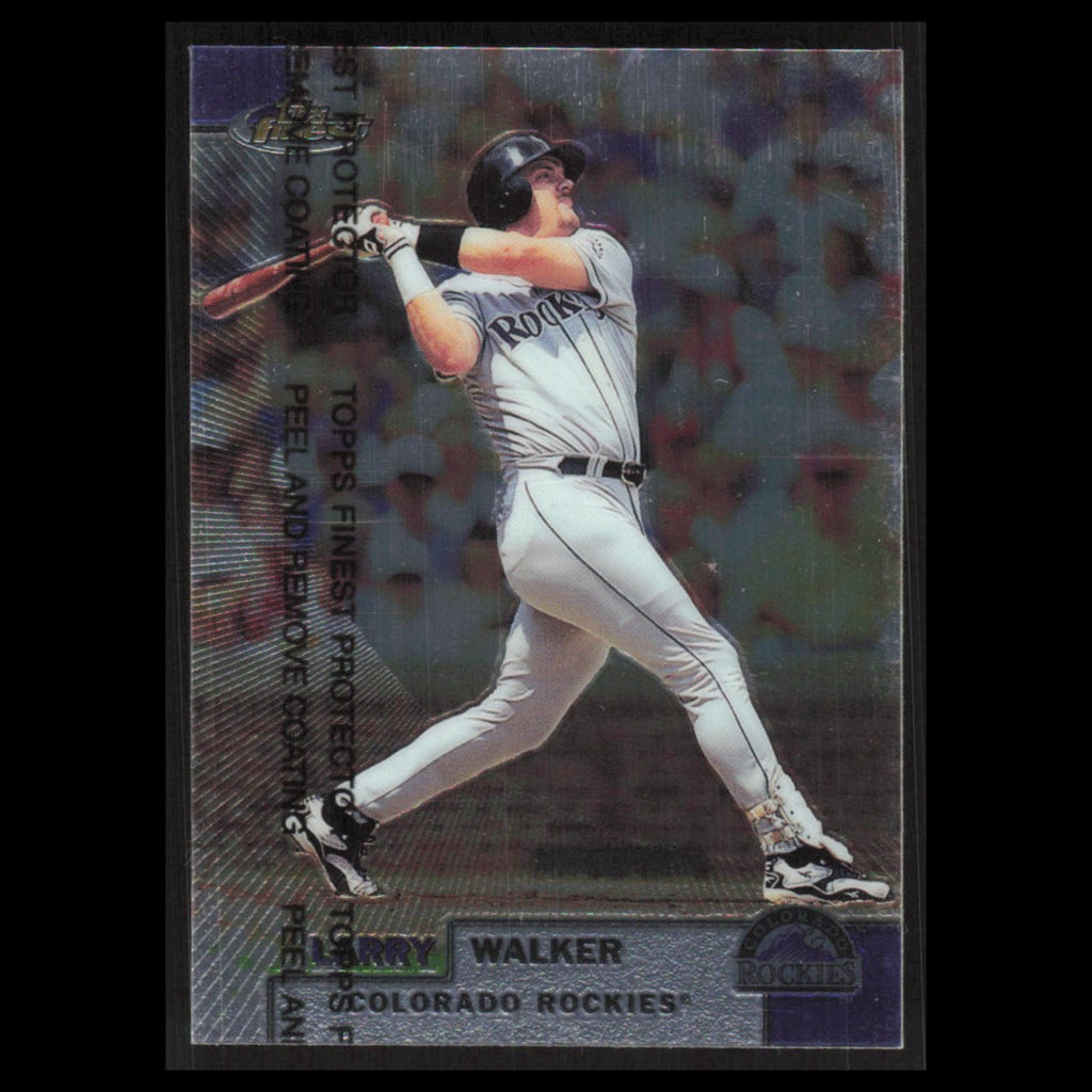 Larry Walker #205 1999 Topps Finest w Coating Colorado Rockies Baseball Card MLB