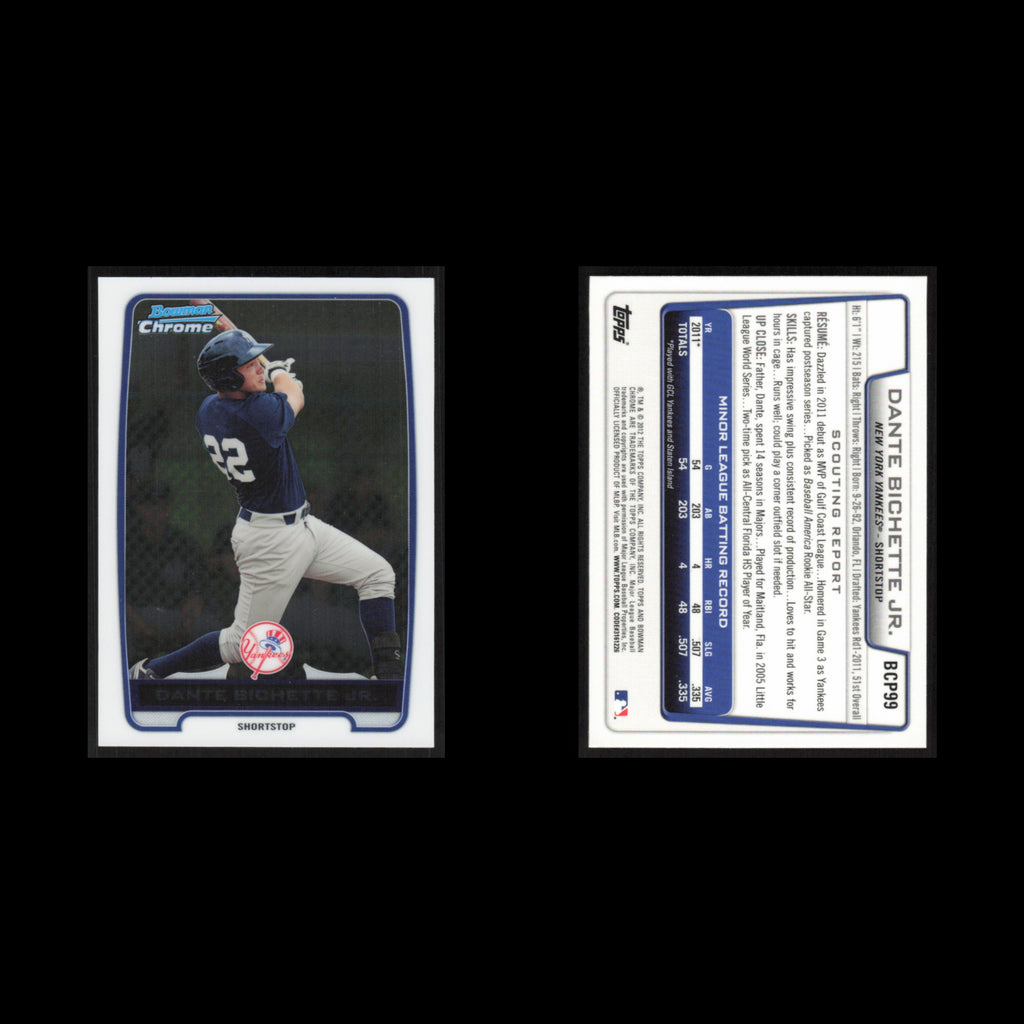 Dante Bichette #BCP99 2012 Bowman Chrome Prospects New York Yankees Baseball MLB