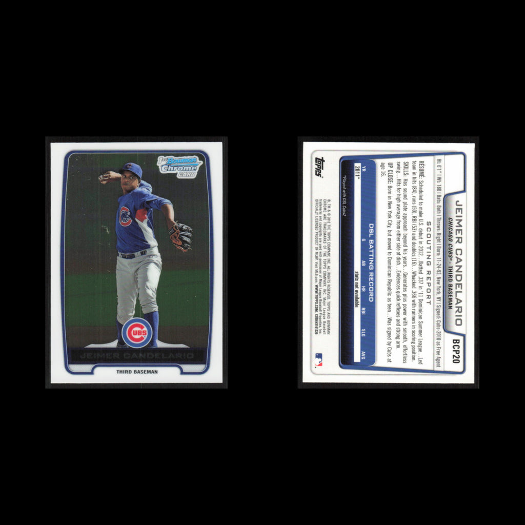 Jeimer Candelario #BCP20 2012 Bowman Chrome Prospects Chicago Cubs Baseball Card