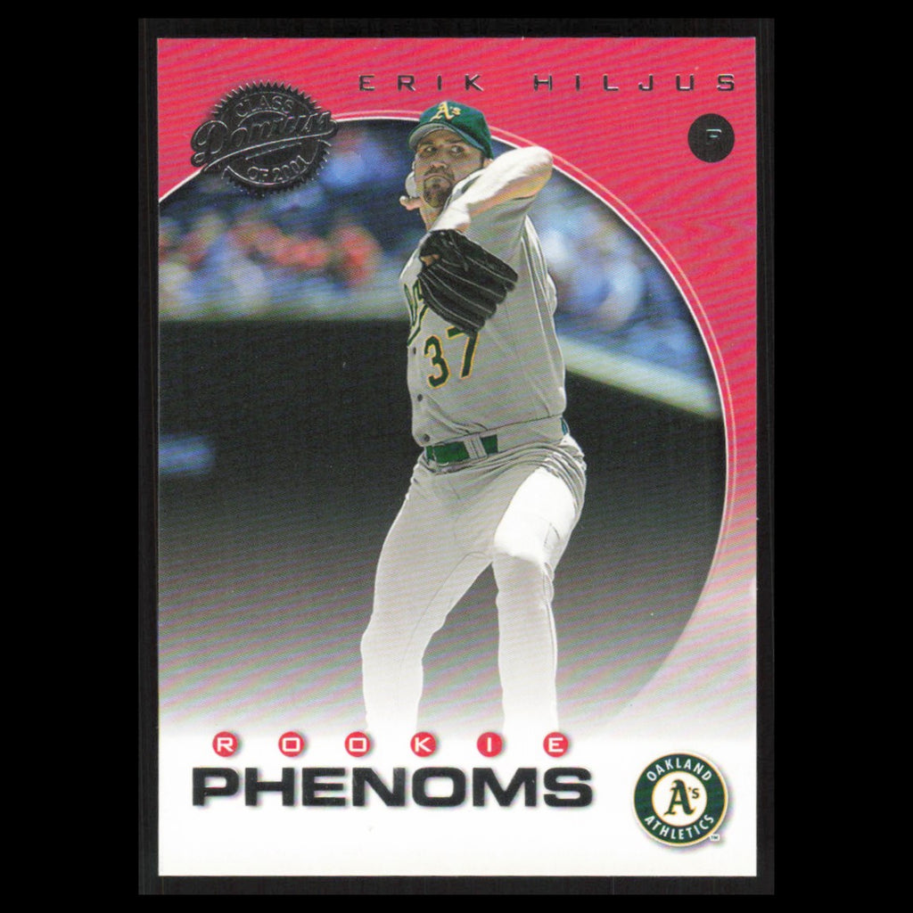 Erik Hiljus Rookie /625 #286 2001 Donruss Class of 2001 Rookie Phenoms Athletics