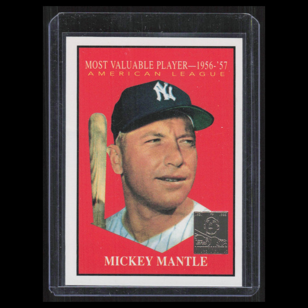 Mickey Mantle #475 1996 Topps Mickey Mantle Reprints New York Yankees Baseball