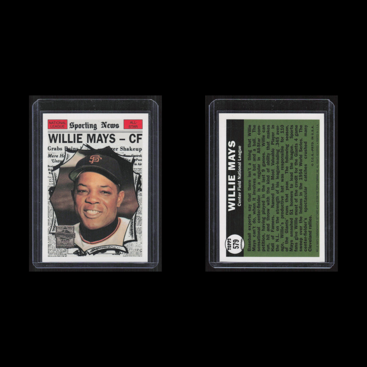 Willie Mays #579 1996 Topps Willie Mays Reprints San Francisco Giants Baseball