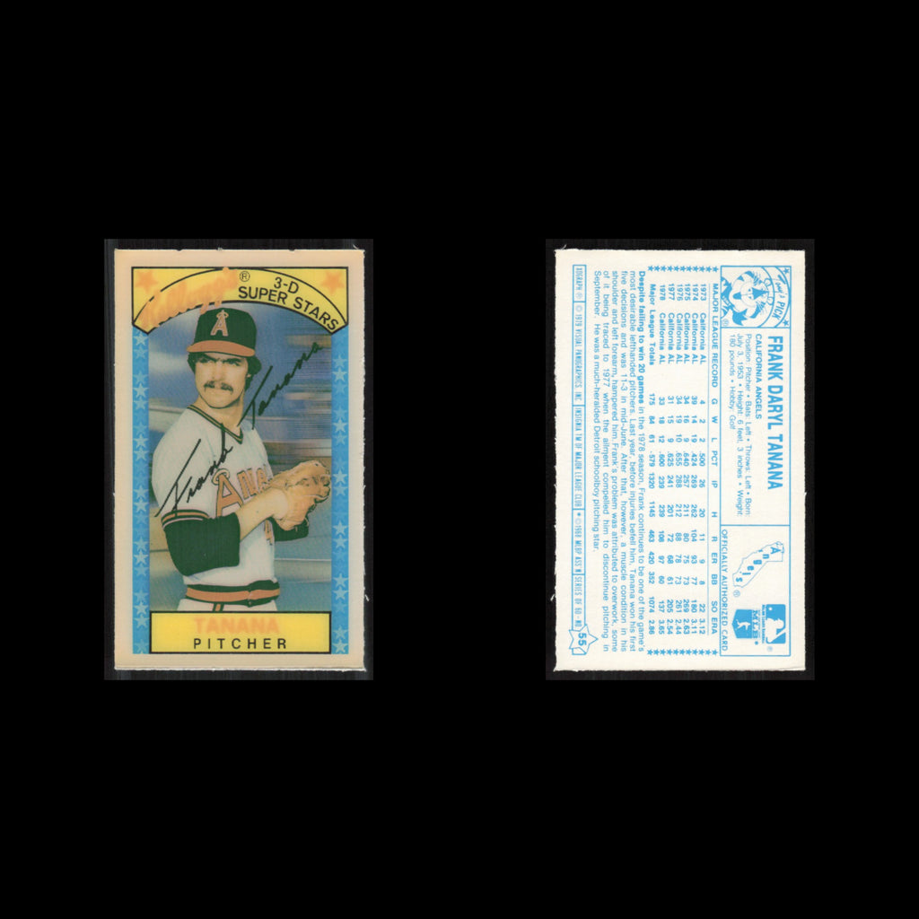 Frank Tanana #55 1979 Kelloggs California Angels Baseball Card MLB NM