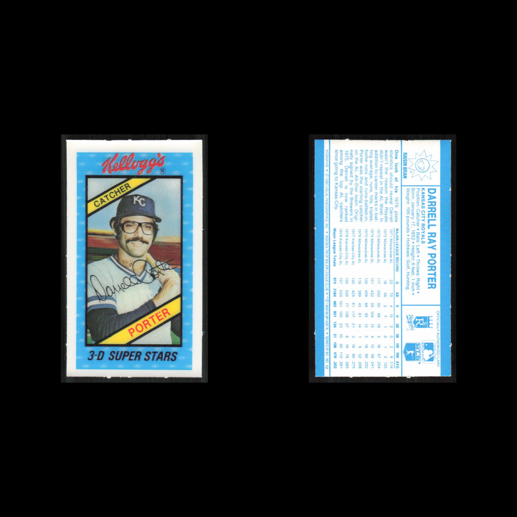 Darrell Porter #12 1980 Kelloggs Kansas City Royals Baseball Card MLB NM