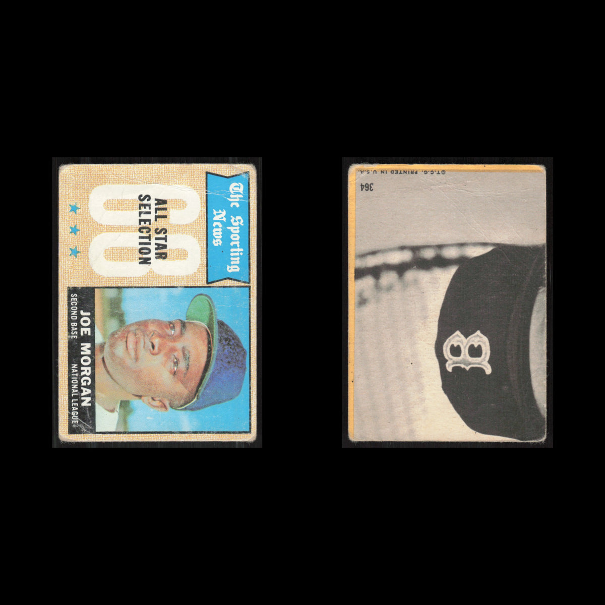 Joe Morgan #364 1968 Topps Houston Astros Baseball Card MLB VG
