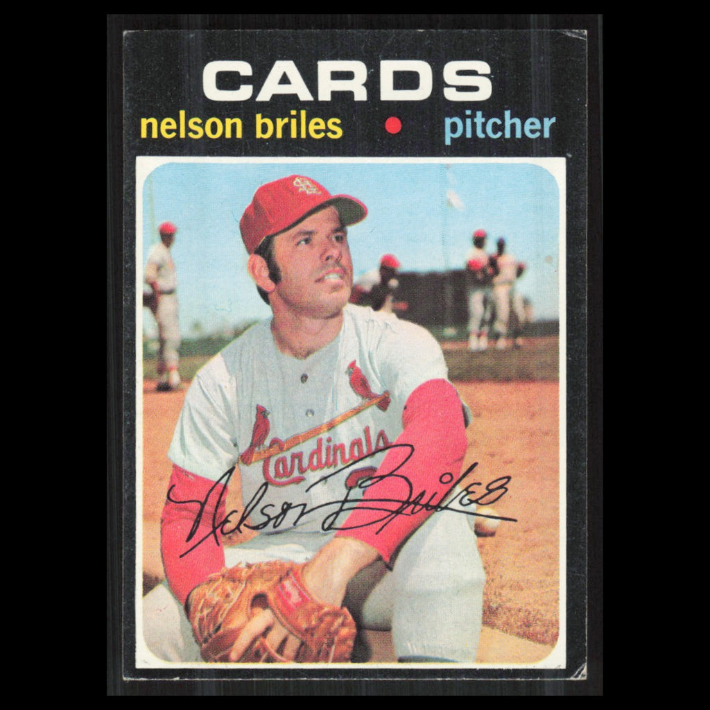 Nelson Briles #257 1971 Topps St. Louis Cardinals Baseball Card MLB NM