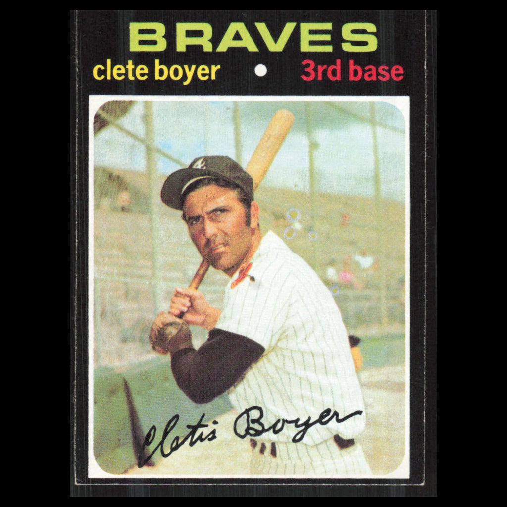 Clete Boyer #374 1971 Topps Atlanta Braves Baseball Card MLB NM