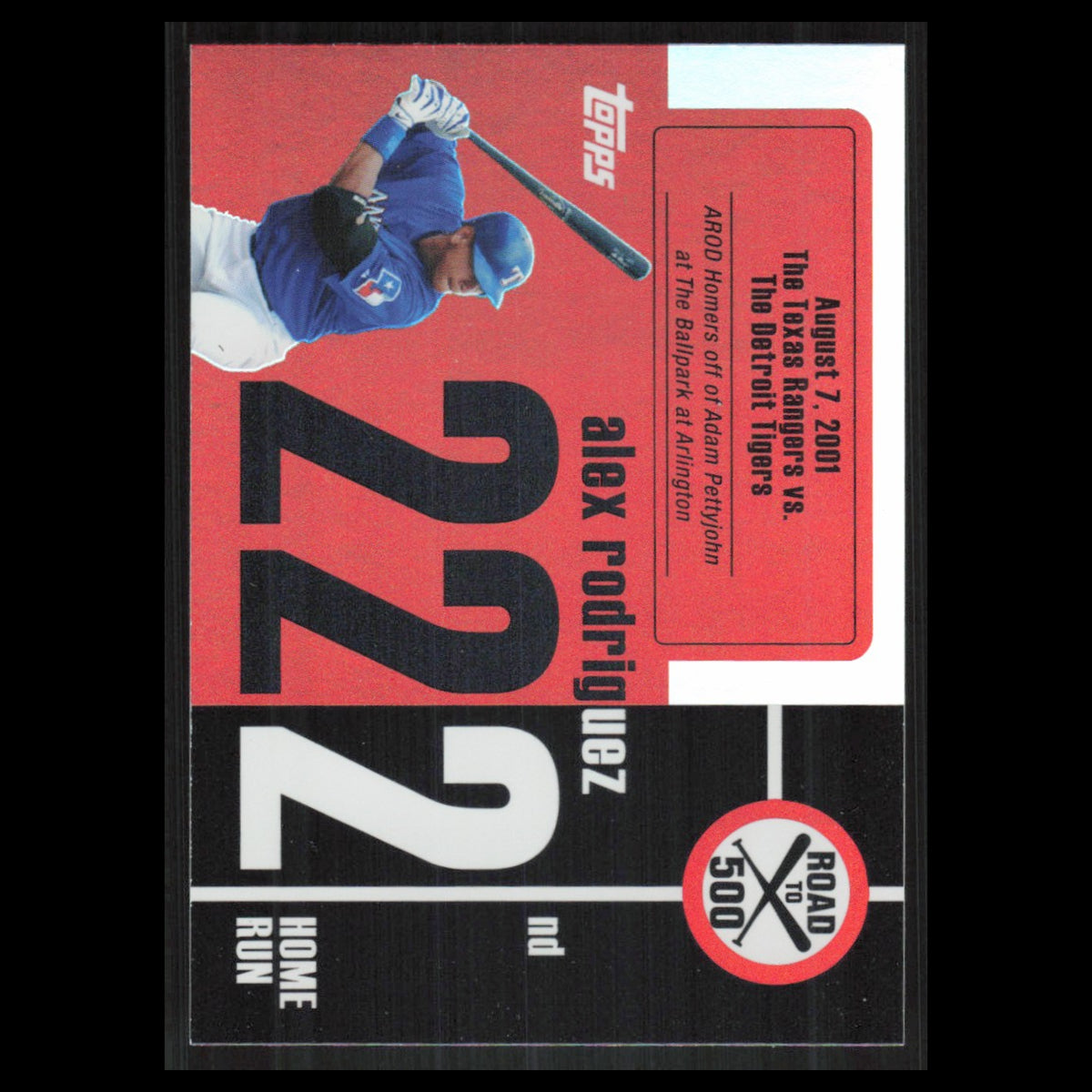 Alex Rodriguez #ARHR222 2007 Topps Alex Rodriguez Road to 500 Seattle Mariners