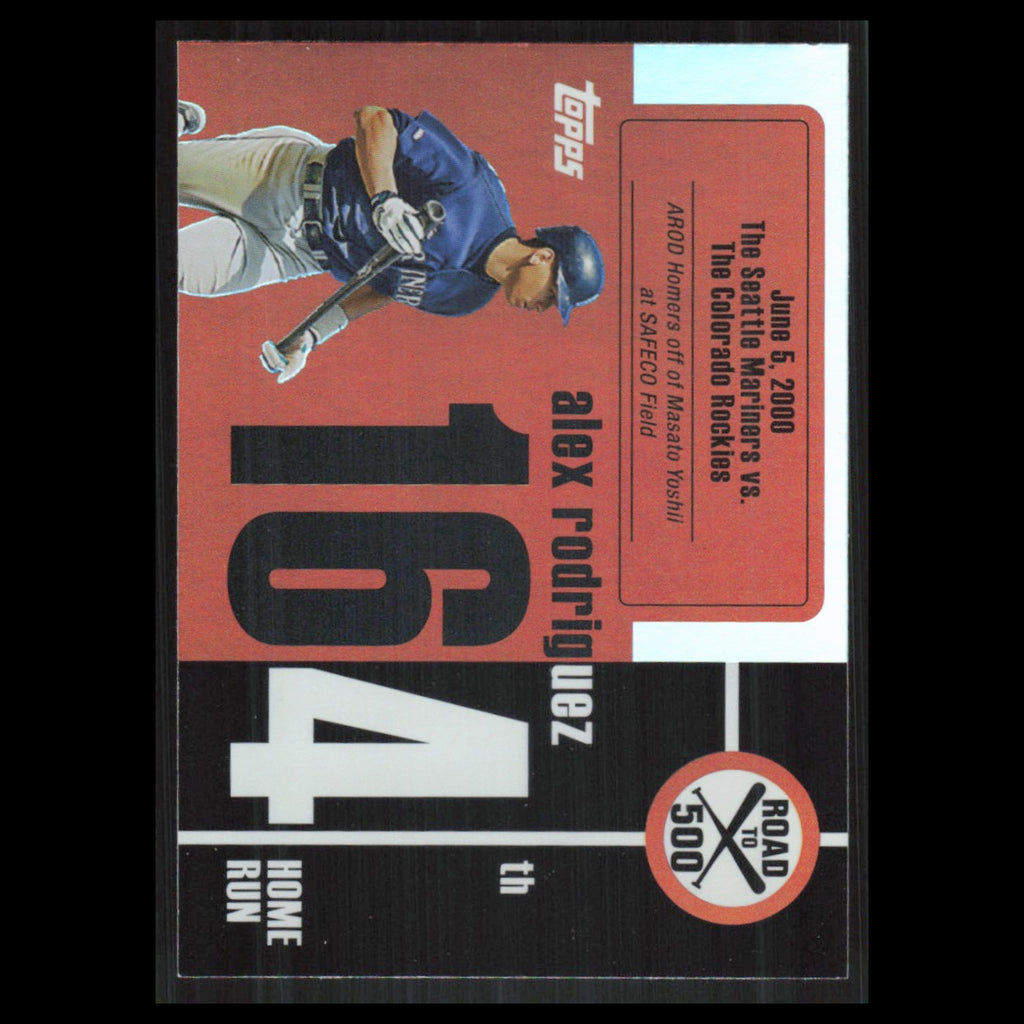 Alex Rodriguez #ARHR164 2007 Topps Alex Rodriguez Road to 500 Seattle Mariners