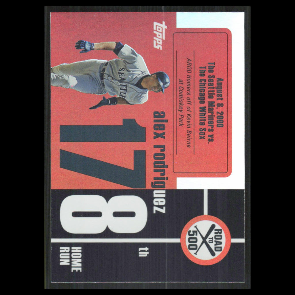 Alex Rodriguez #ARHR178 2007 Topps Alex Rodriguez Road to 500 Seattle Mariners