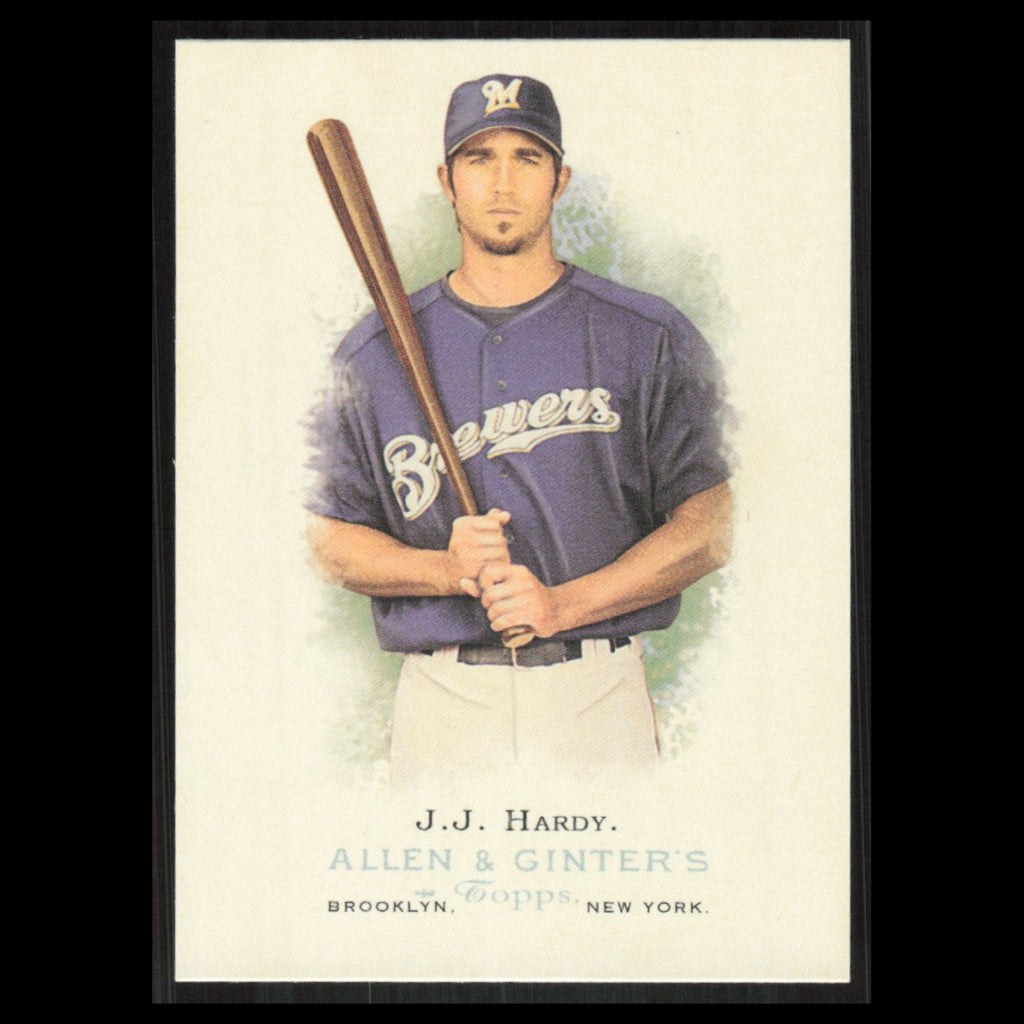 J.J. Hardy #186 2006 Topps Allen - Ginter Milwaukee Brewers Baseball Card MLB NM