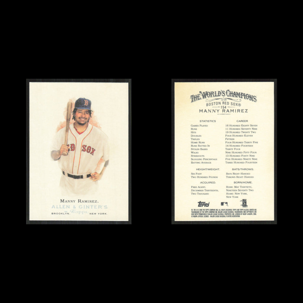 Manny Ramirez #154 2006 Topps Allen - Ginter Boston Red Sox Baseball Card MLB NM