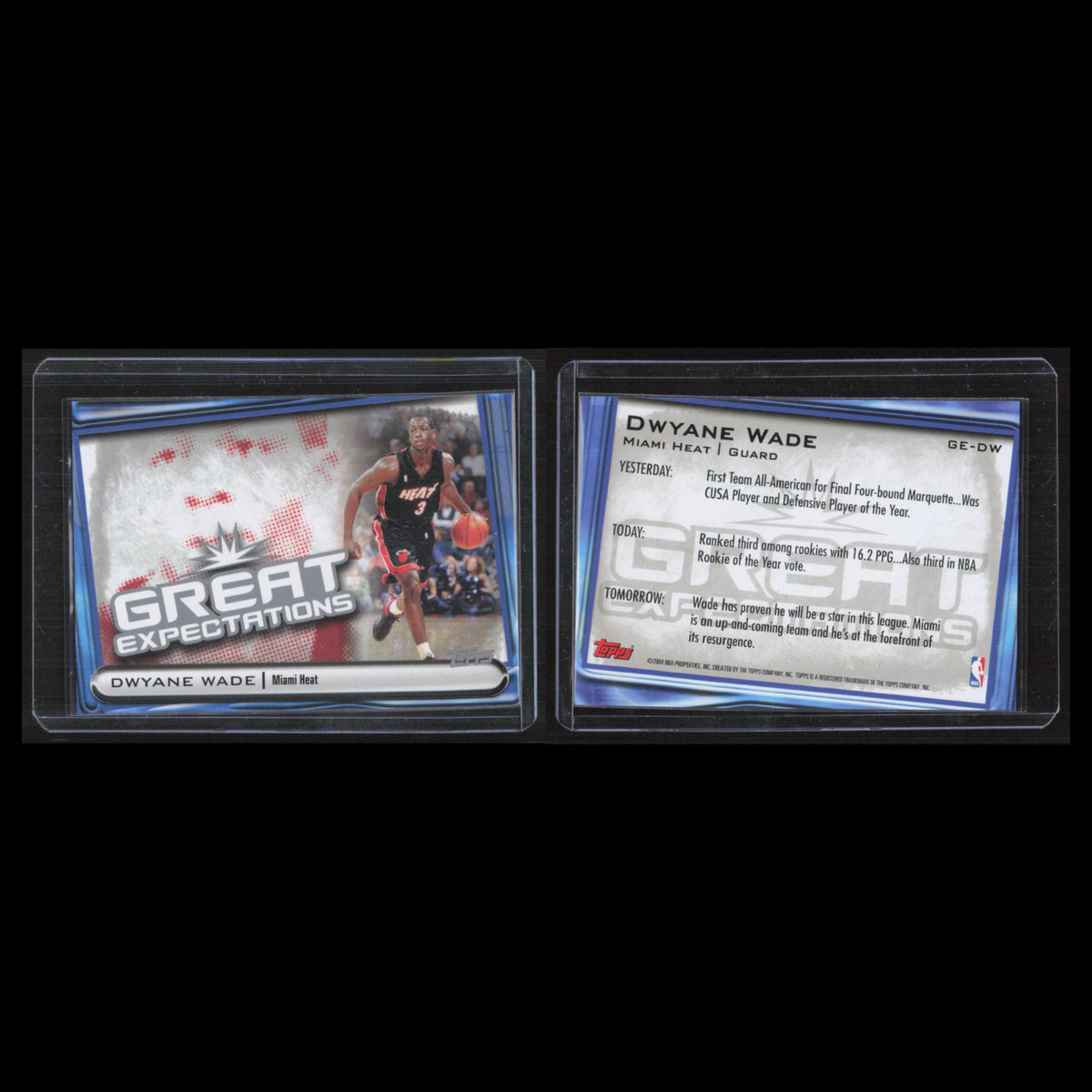 Dwyane Wade #GE-DW 2004 Topps Great Expectations Miami Heat Basketball Card NBA