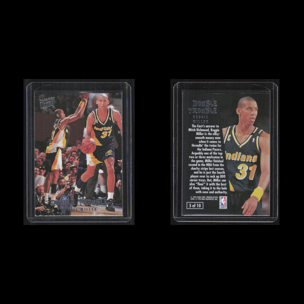 Reggier Miller #5 1994 Ultra Double Trouble Indiana Pacers Basketball Card NBA