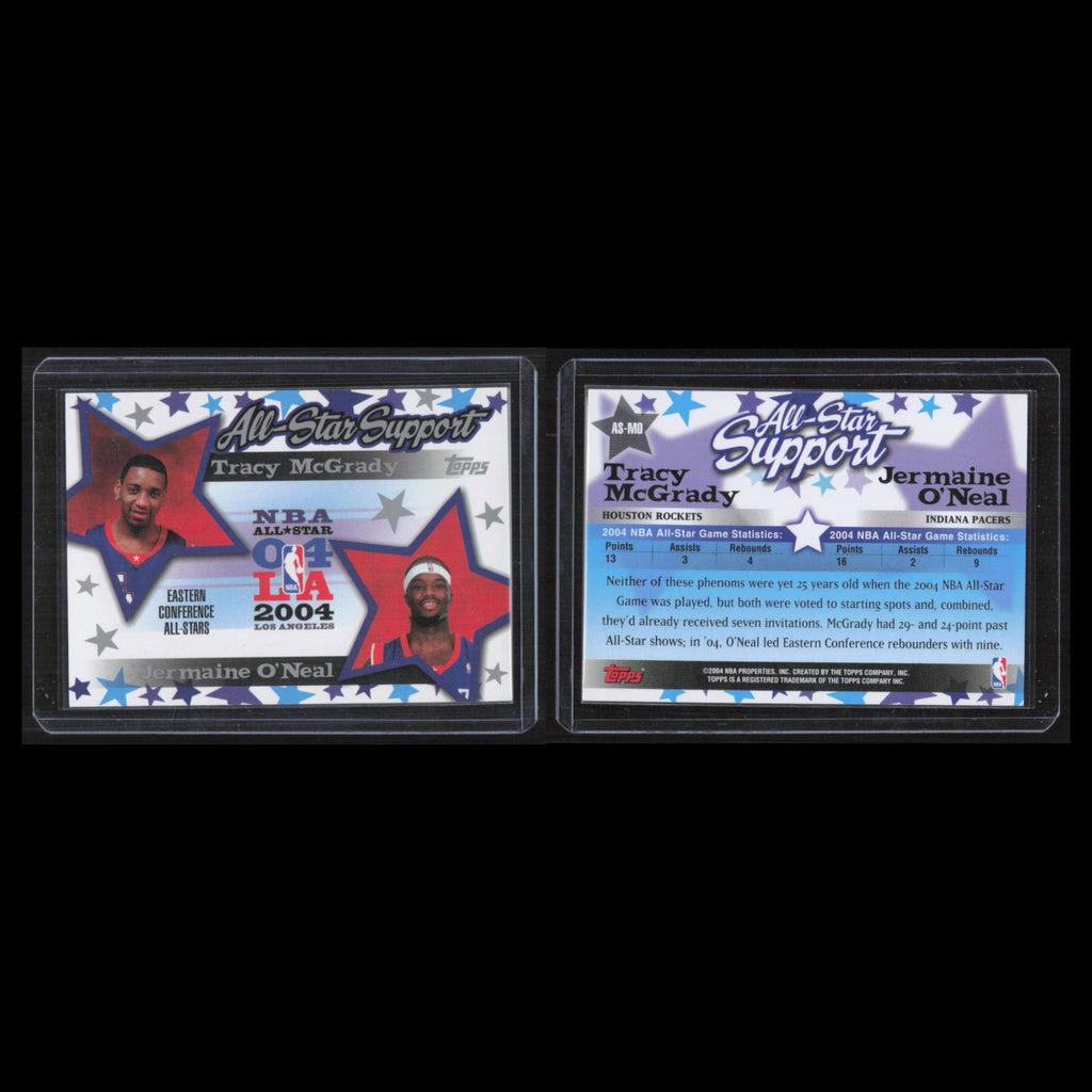 Tracy McGrady/Jermaine ONeal #AS-MO 2004 Topps All-Star Support Basketball Card