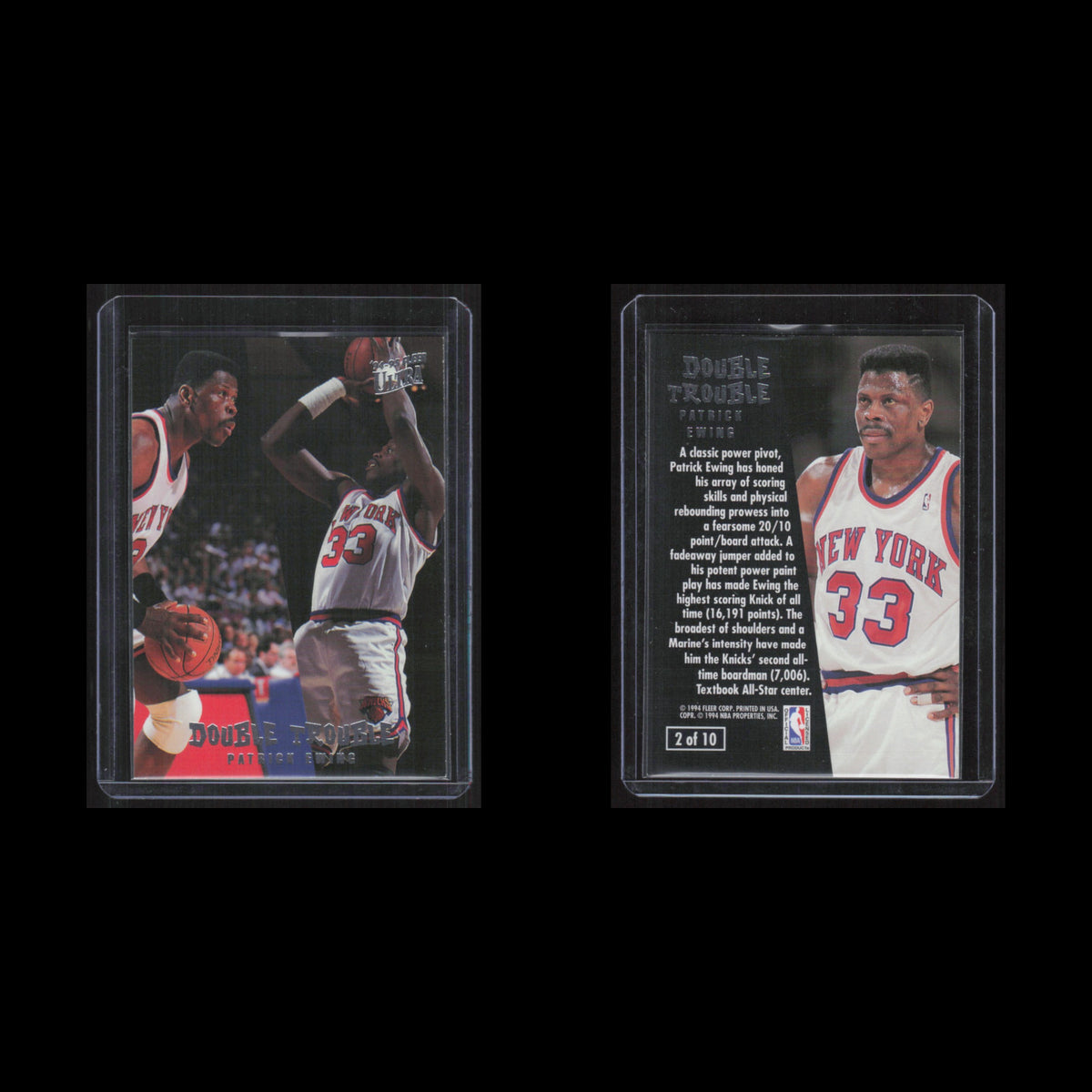 Patrick Ewing #2 1994 Ultra Double Trouble New York Knicks Basketball Card NBA