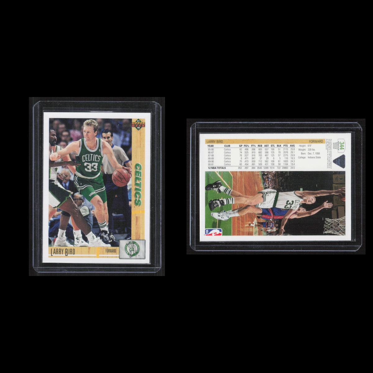 Larry Bird #344 1991 Upper Deck Boston Celtics Basketball Card NBA NM