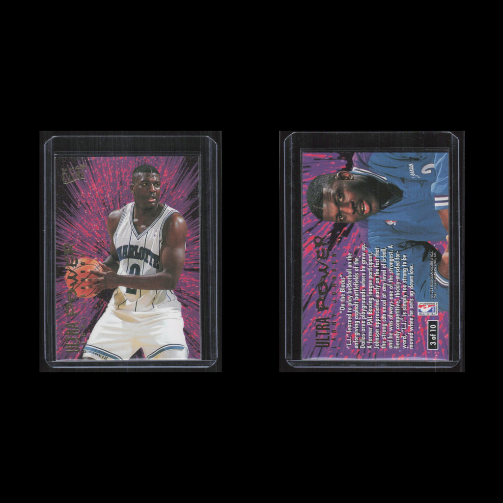 Larry Johnson #3 1994 Fleer Ultra Power Charlotte Hornets Basketball Card NBA NM