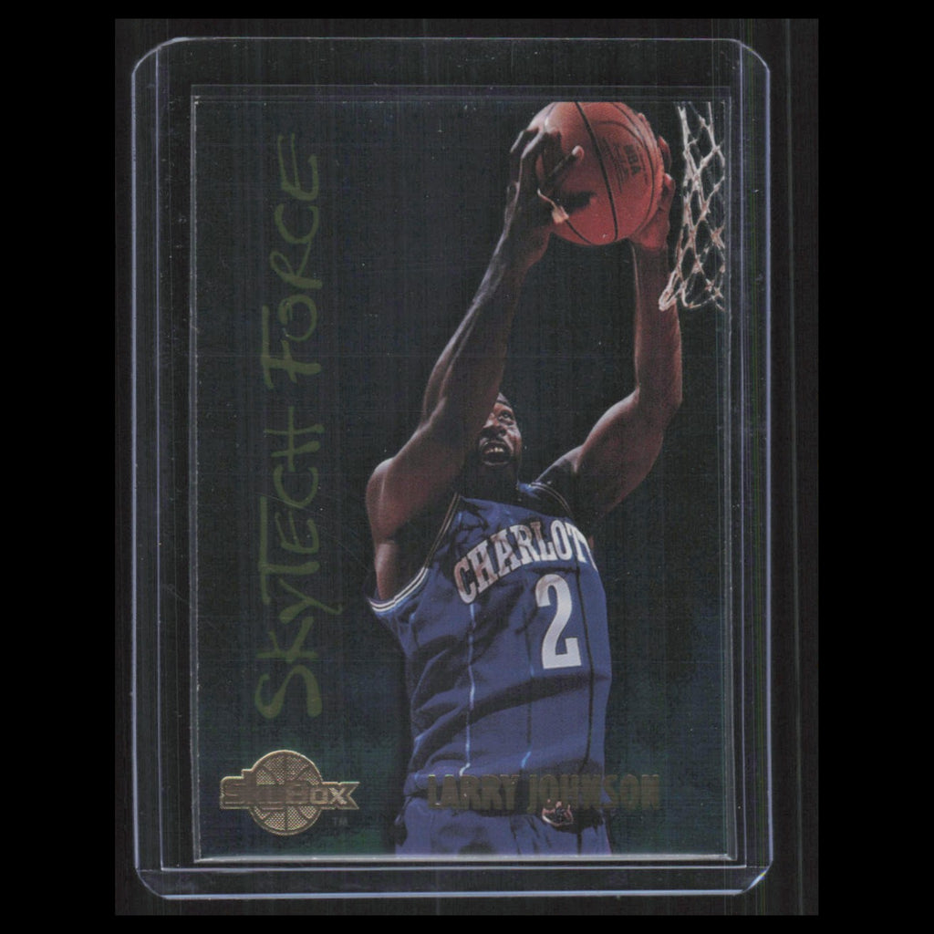 Larry Johnson #SF9 1995 SkyBox Sky Tech Force Charlotte Hornets Basketball Card