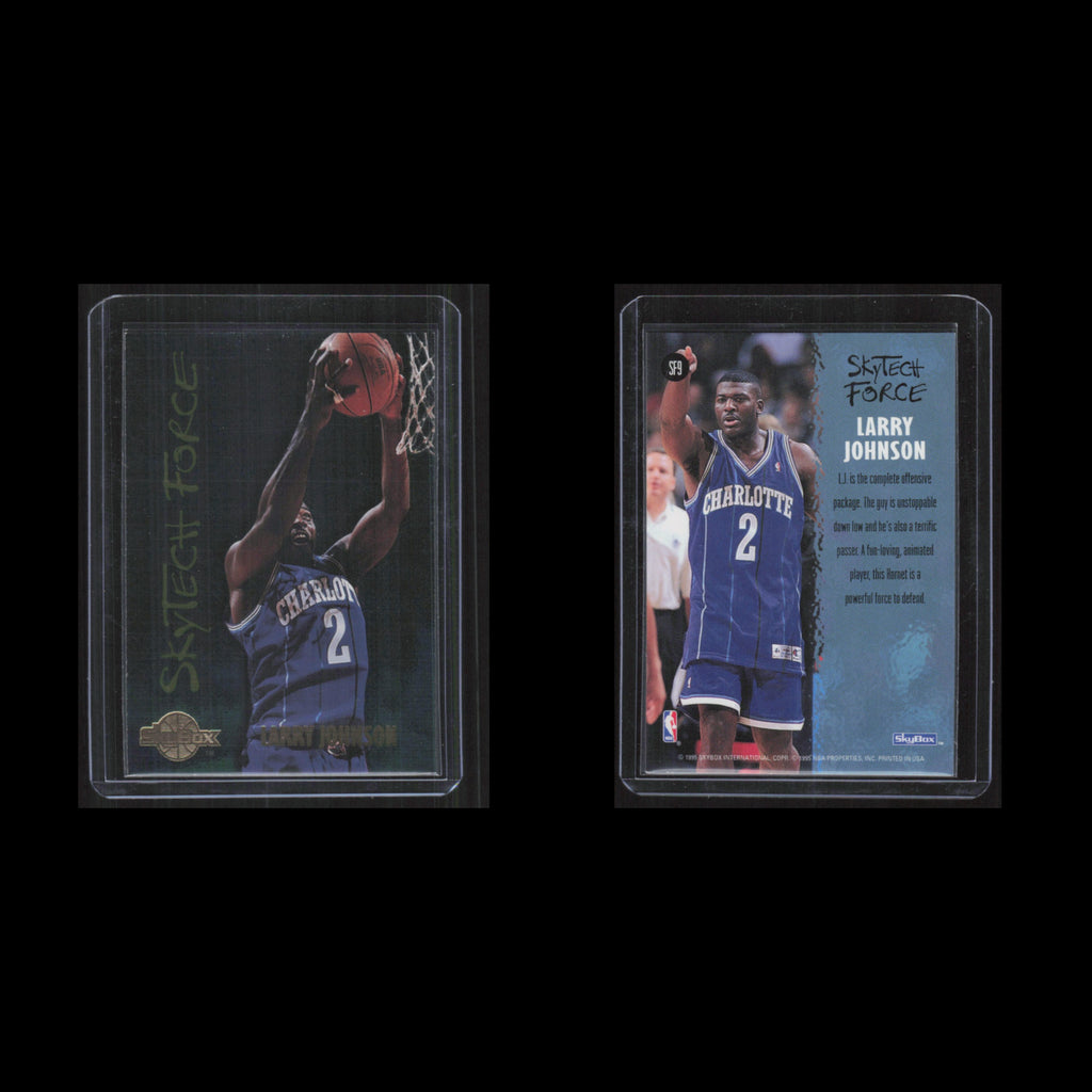 Larry Johnson #SF9 1995 SkyBox Sky Tech Force Charlotte Hornets Basketball Card