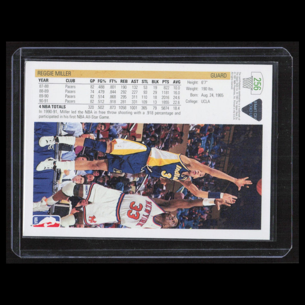 Reggie Miller #256 1991 Upper Deck Indiana Pacers Basketball Card NBA NM