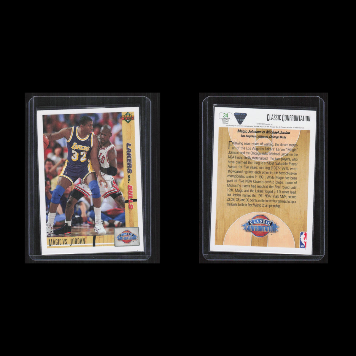 Magic vs. Jordan #34 1991 Upper Deck Los Angeles Lakers/Chicago Bulls Basketball