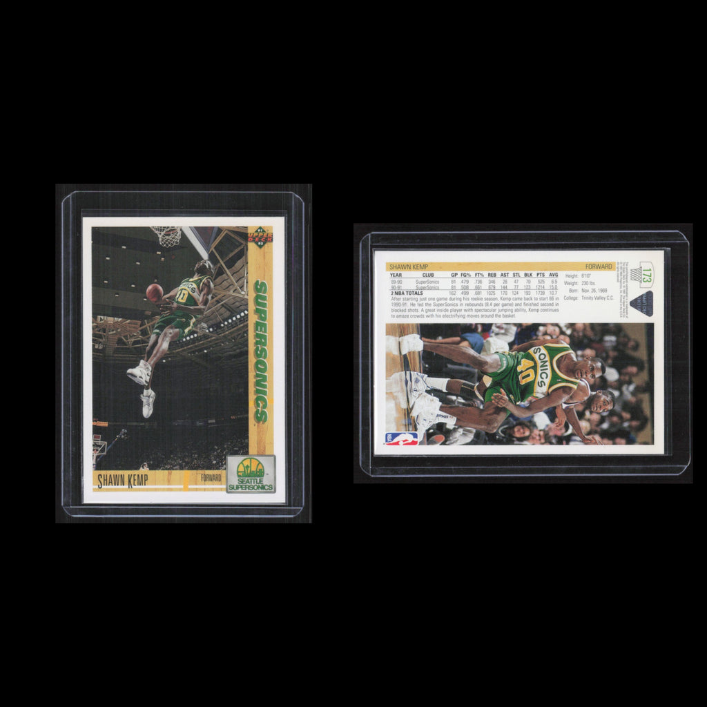 Shawn Kemp #173 1991 Upper Deck Seattle SuperSonics Basketball Card NBA NM