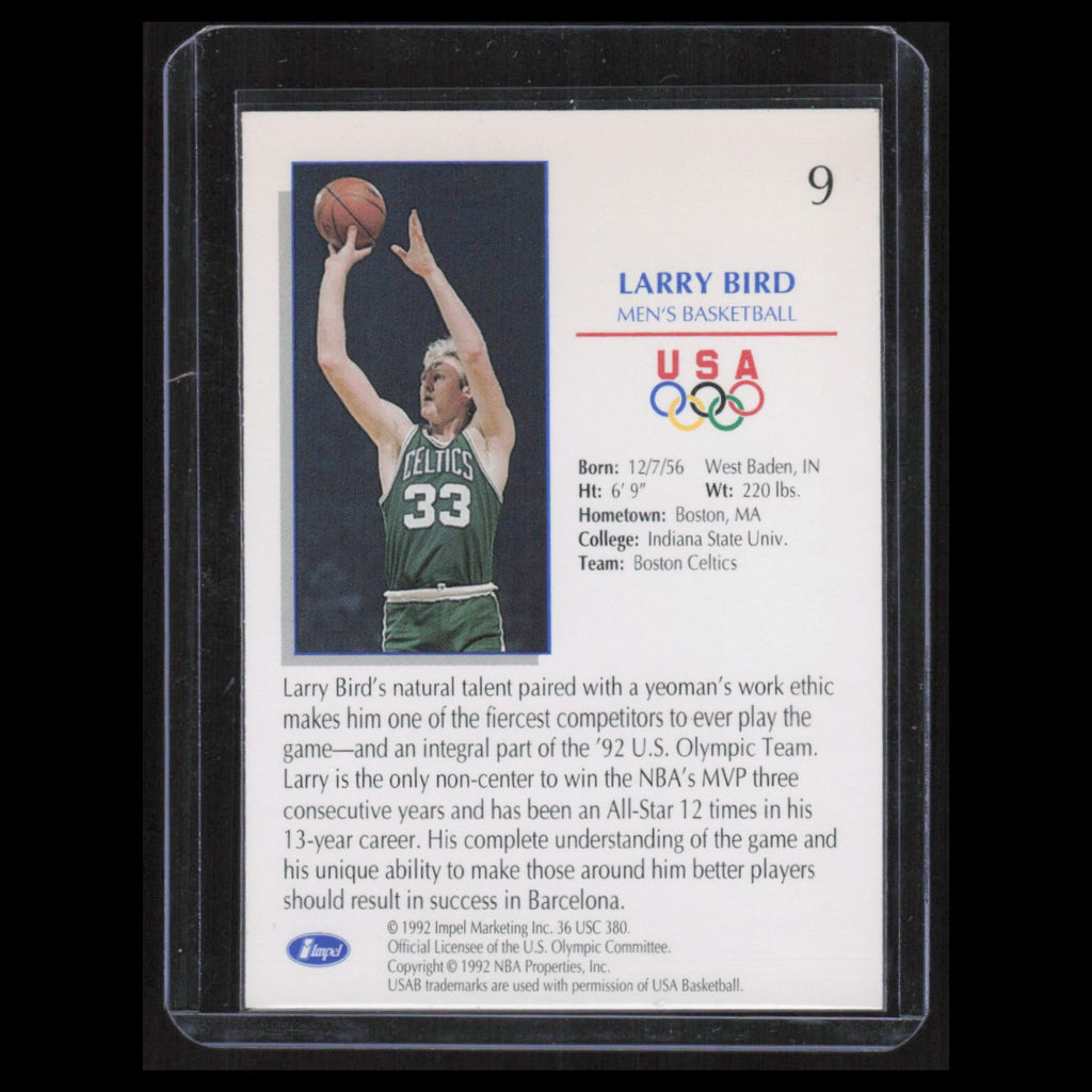Larry Bird #9 1992 Upper Deck USA Basketball Card NBA NM