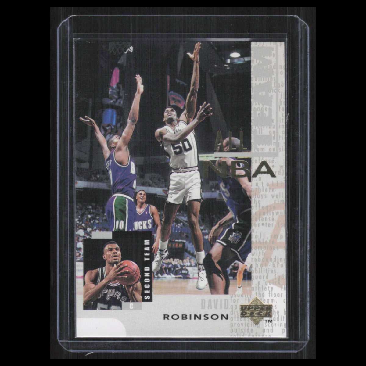 David Robinson #18 1994 Upper Deck A-Team San Antonio Spurs Basketball Card NBA