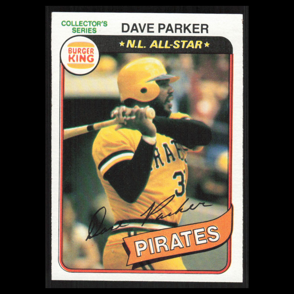 Dave Parker #19 1980 Burger King Pitch, Hit - Run Pittsburgh Pirates Baseball NM