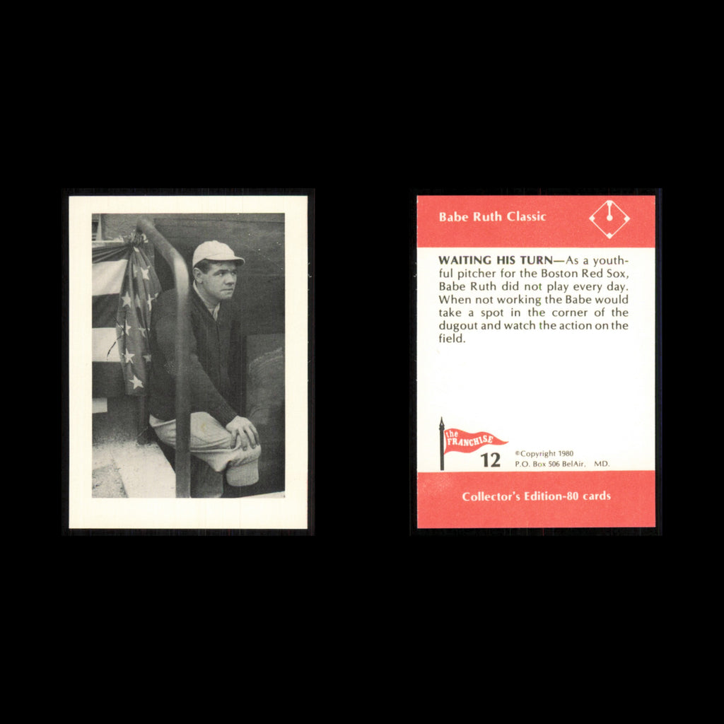 Babe Ruth #12 1980 The Franchise Babe Ruth Classic Boston Red Sox Baseball Card