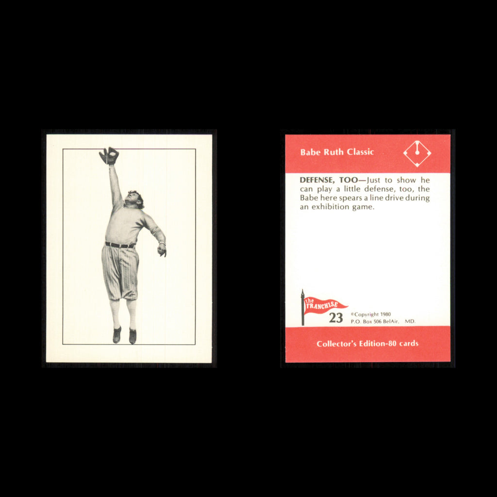 Babe Ruth #23 1980 The Franchise Babe Ruth Classic Baseball Card MLB NM