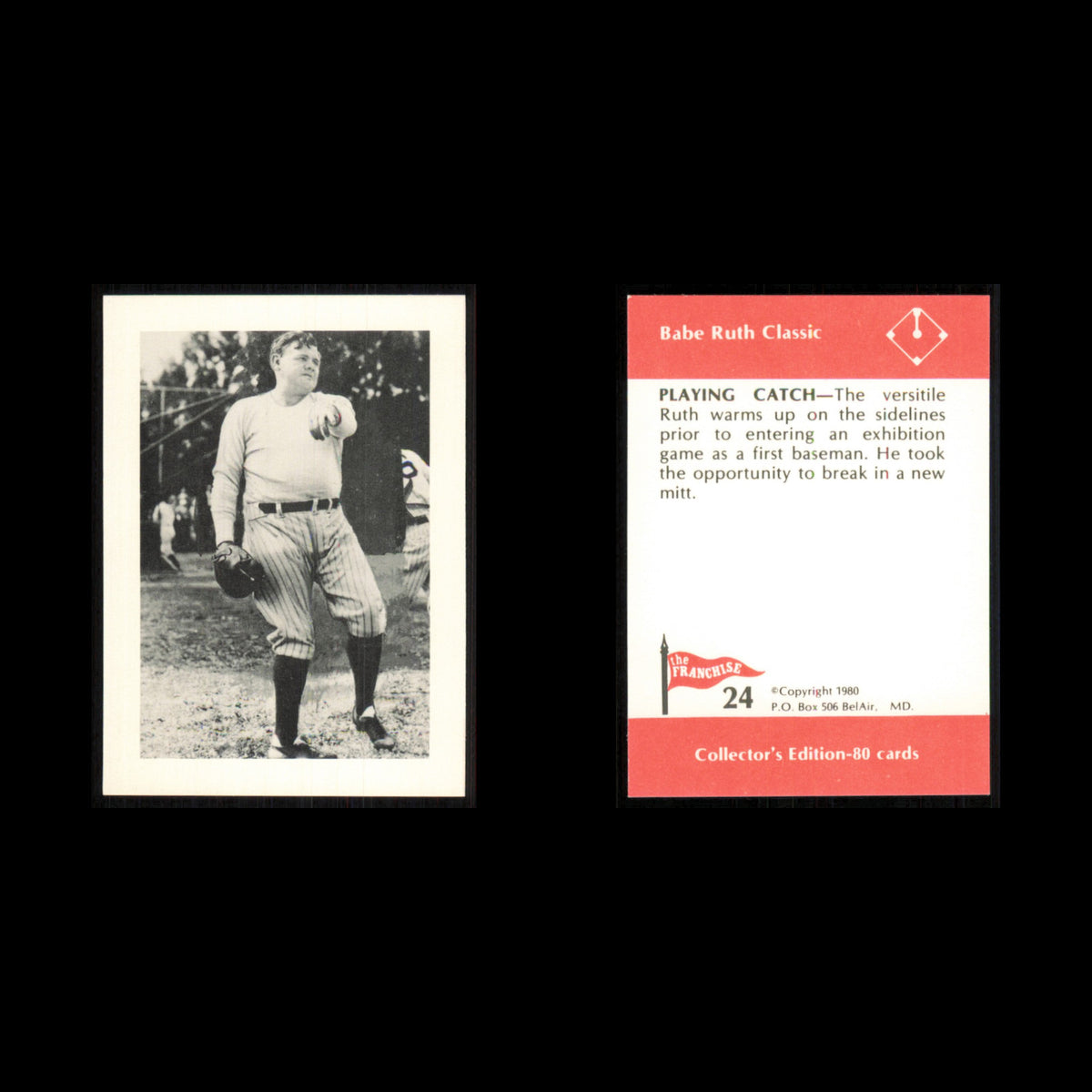Babe Ruth #24 1980 The Franchise Babe Ruth Classic Baseball Card MLB NM