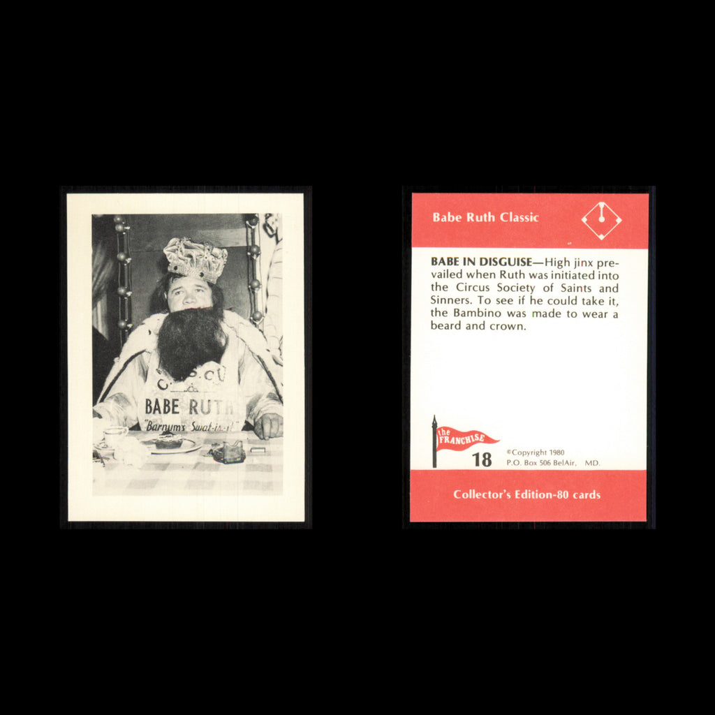 Babe Ruth #18 1980 The Franchise Babe Ruth Classic Baseball Card MLB NM
