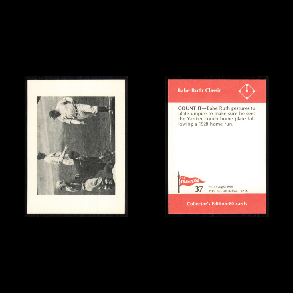Babe Ruth #37 1980 The Franchise Babe Ruth Classic New York Yankees Baseball MLB