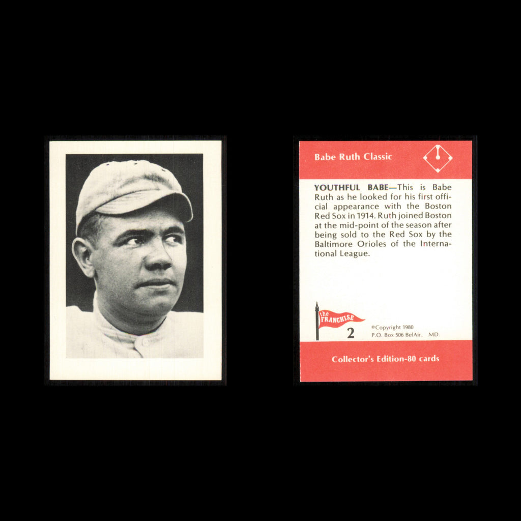 Babe Ruth #2 1980 The Franchise Babe Ruth Classic Boston Red Sox Baseball Card