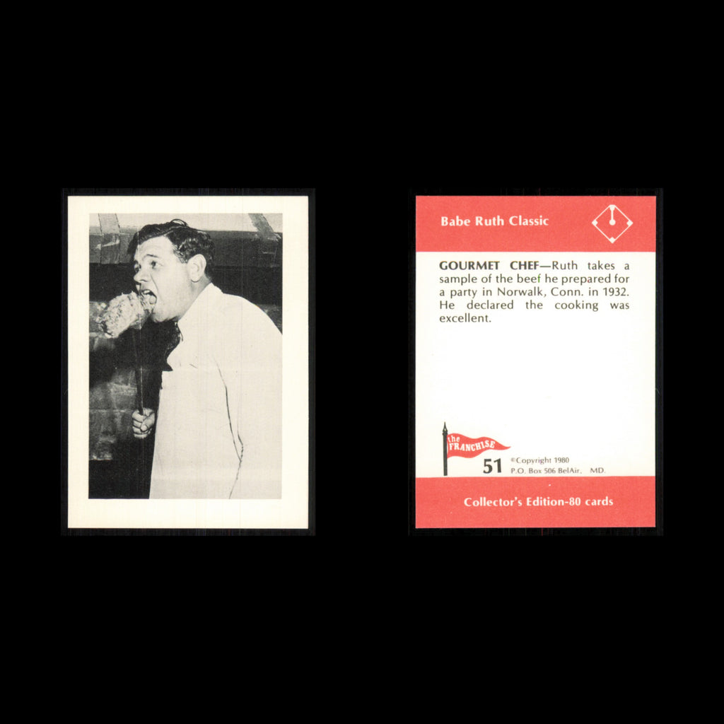 Babe Ruth #51 1980 The Franchise Babe Ruth Classic Baseball Card MLB NM