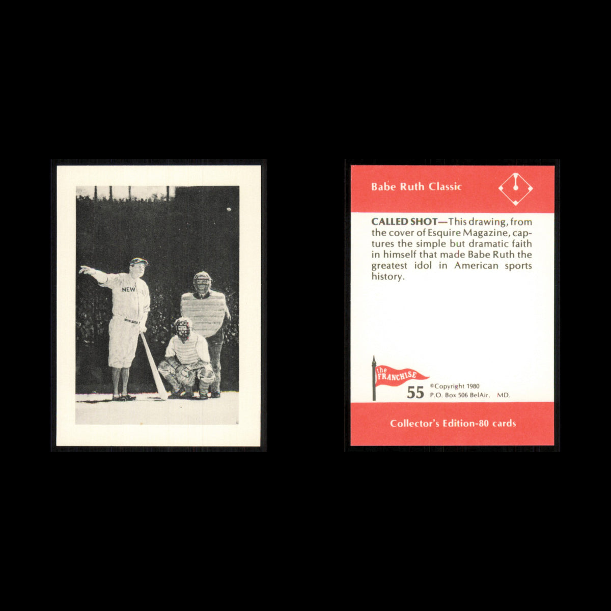 Babe Ruth #55 1980 The Franchise Babe Ruth Classic New York Yankees Baseball MLB