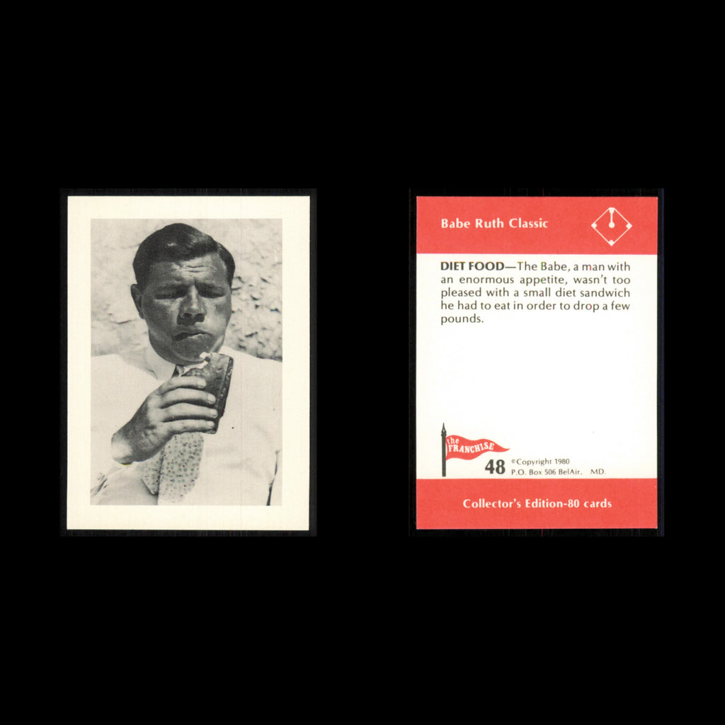 Babe Ruth #48 1980 The Franchise Babe Ruth Classic Baseball Card MLB NM