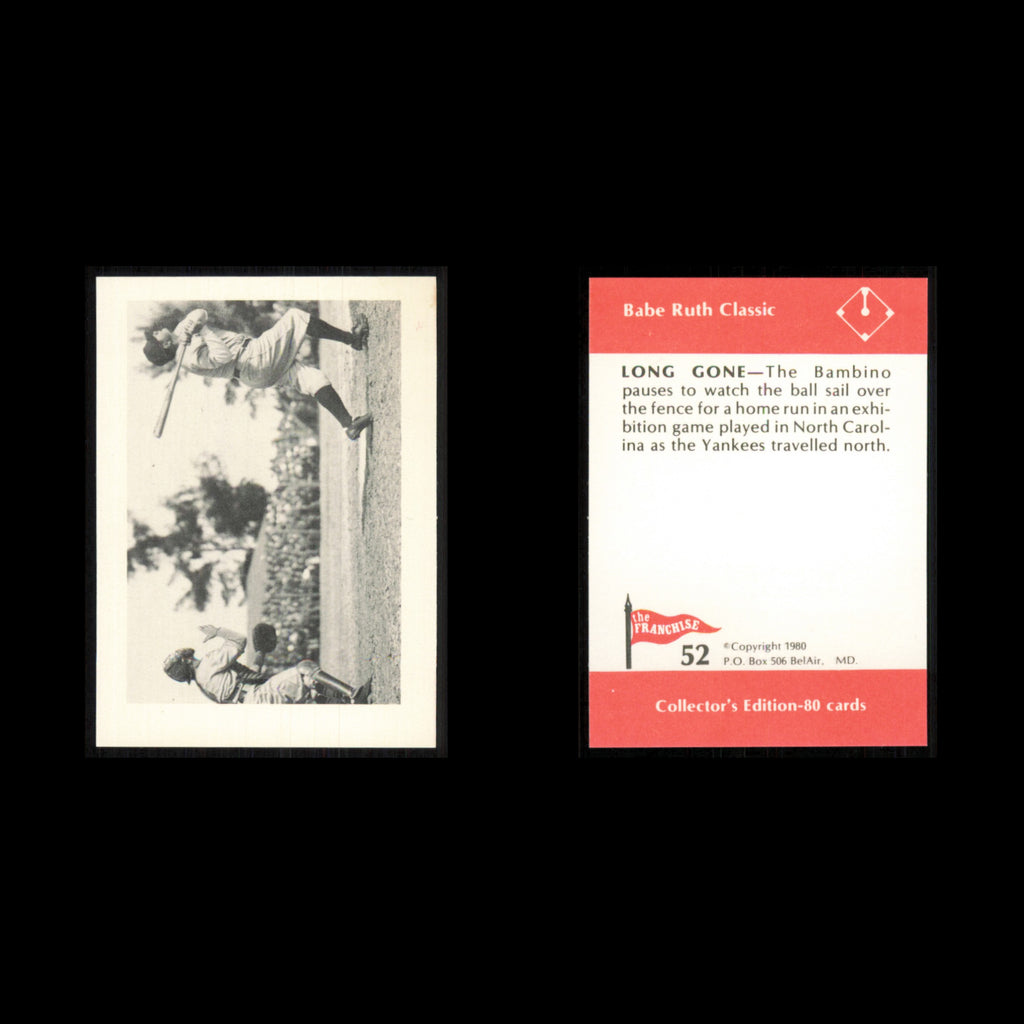 Babe Ruth #52 1980 The Franchise Babe Ruth Classic New York Yankees Baseball MLB